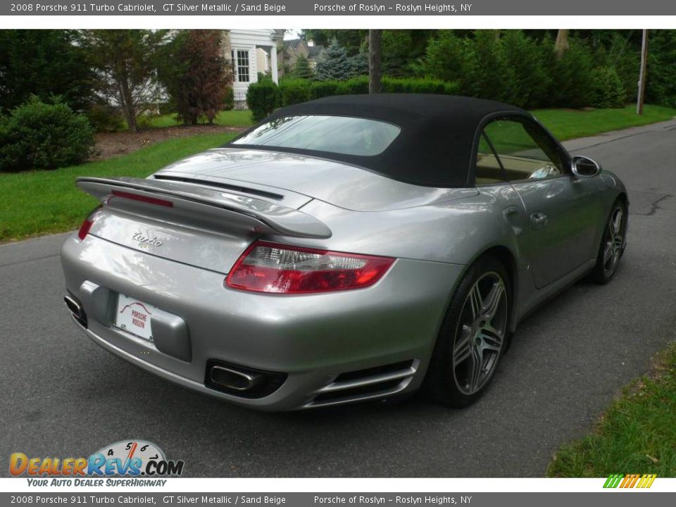 2008 Porsche 911 Turbo Cabriolet GT Silver Metallic / Sand Beige Photo #6