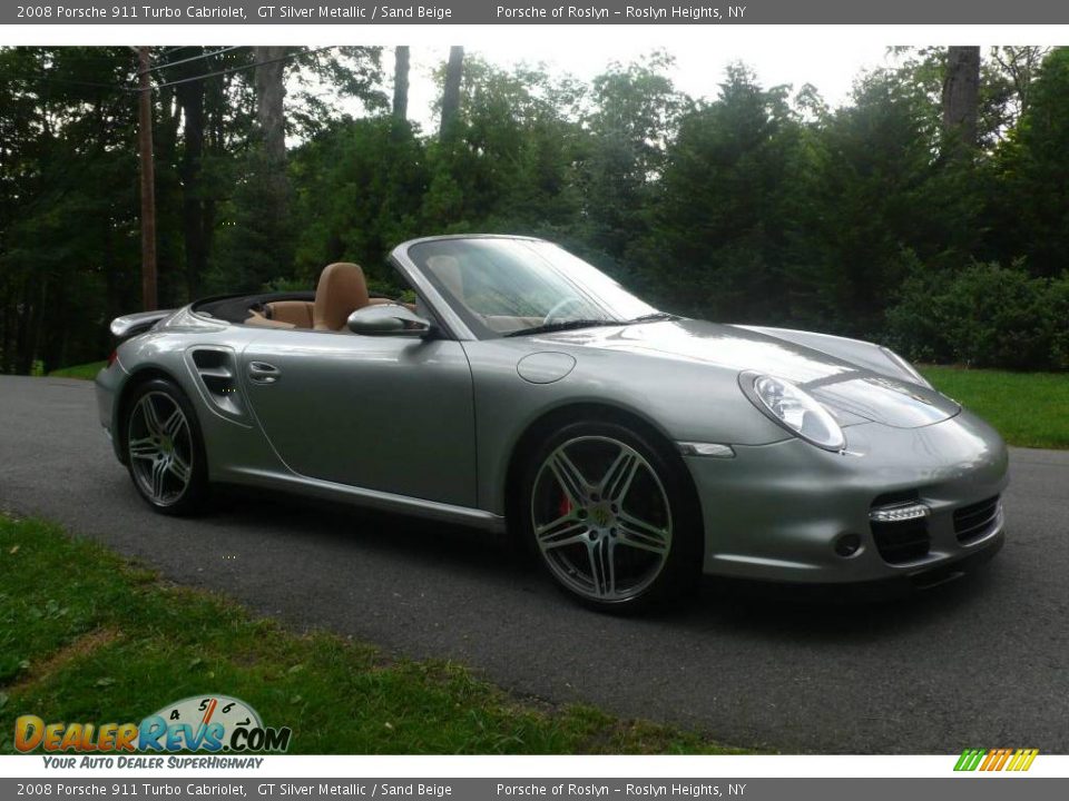 2008 Porsche 911 Turbo Cabriolet GT Silver Metallic / Sand Beige Photo #8