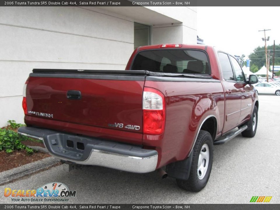 2006 Toyota Tundra SR5 Double Cab 4x4 Salsa Red Pearl / Taupe Photo #3