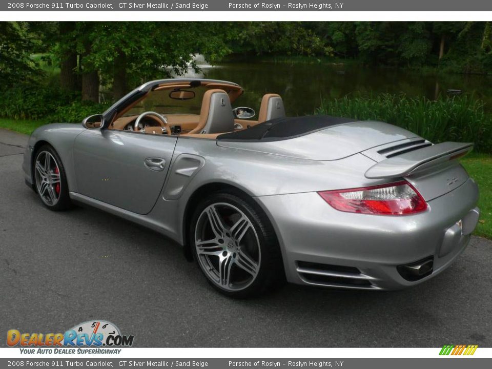 2008 Porsche 911 Turbo Cabriolet GT Silver Metallic / Sand Beige Photo #10