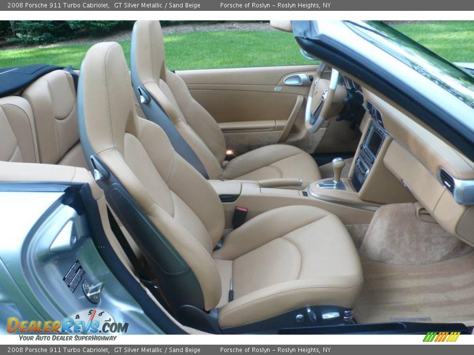 2008 Porsche 911 Turbo Cabriolet GT Silver Metallic / Sand Beige Photo #15