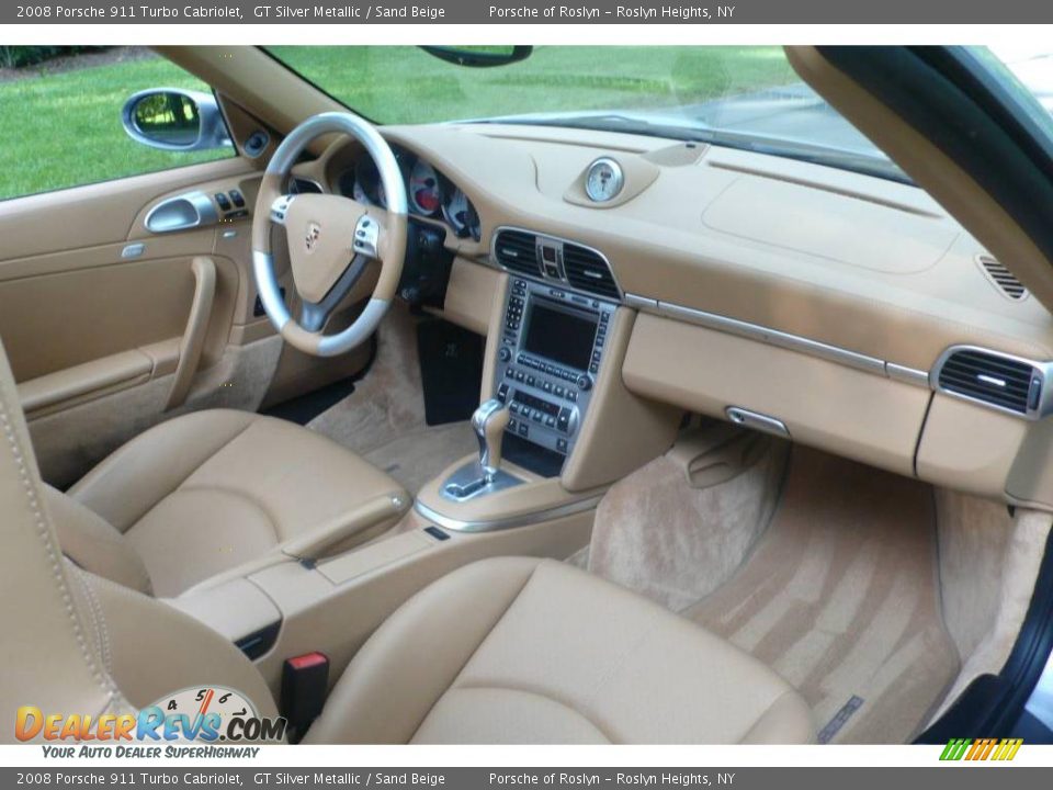 2008 Porsche 911 Turbo Cabriolet GT Silver Metallic / Sand Beige Photo #17