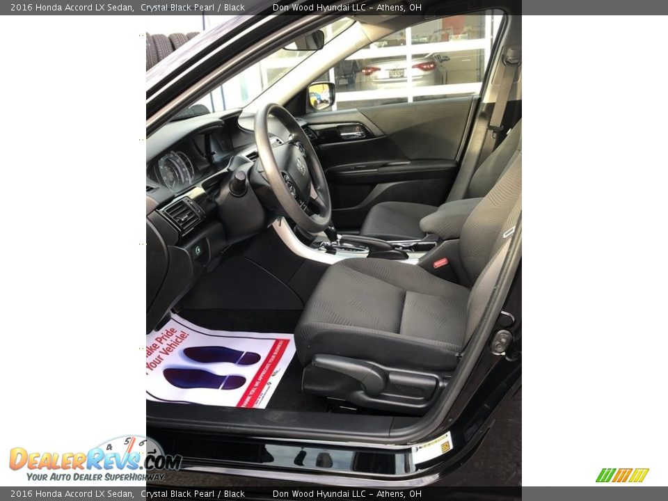 2016 Honda Accord LX Sedan Crystal Black Pearl / Black Photo #7
