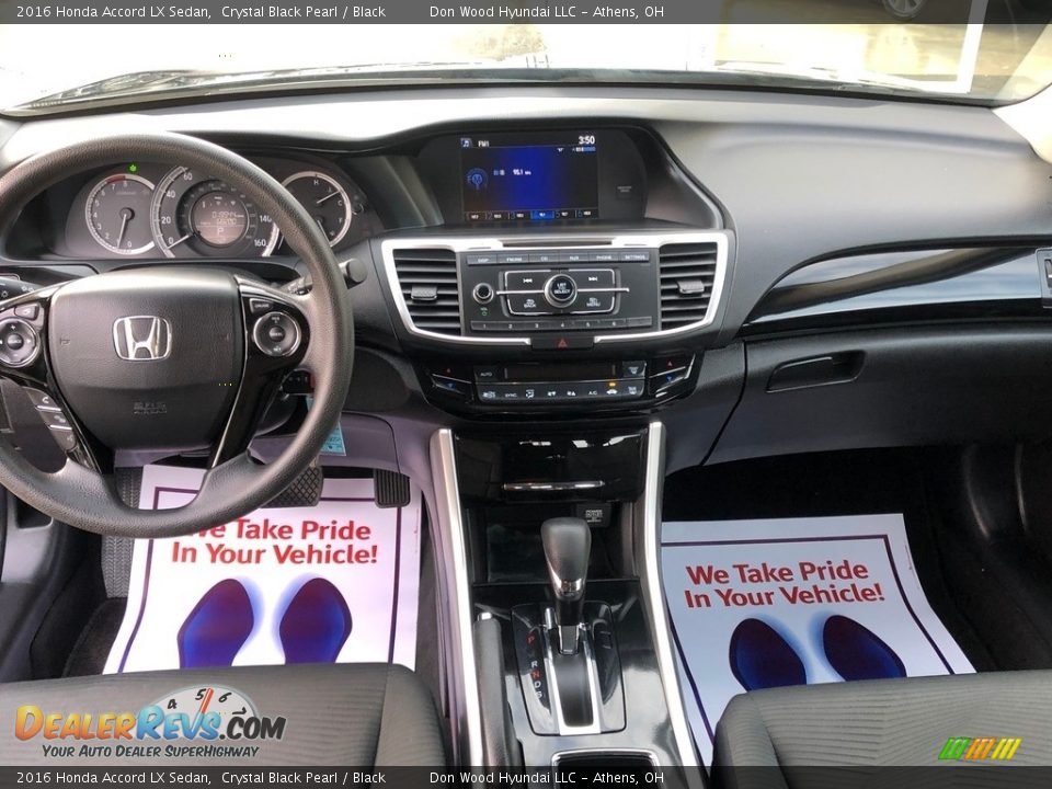 2016 Honda Accord LX Sedan Crystal Black Pearl / Black Photo #10