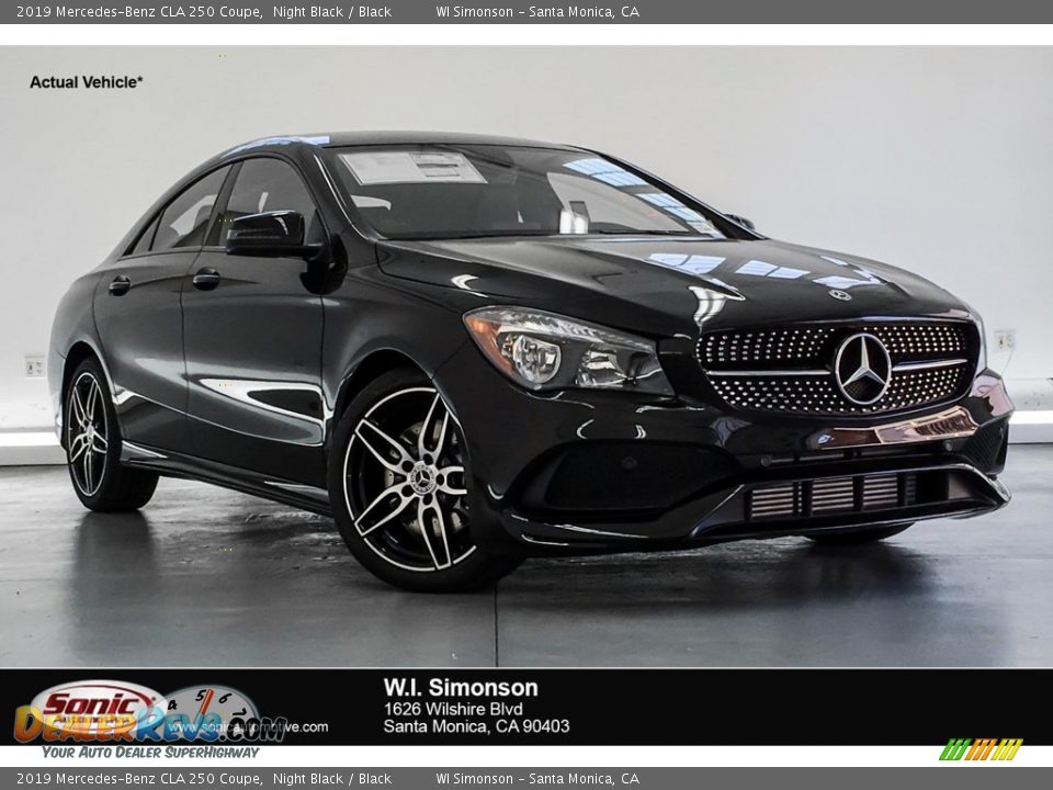 2019 Mercedes-Benz CLA 250 Coupe Night Black / Black Photo #1