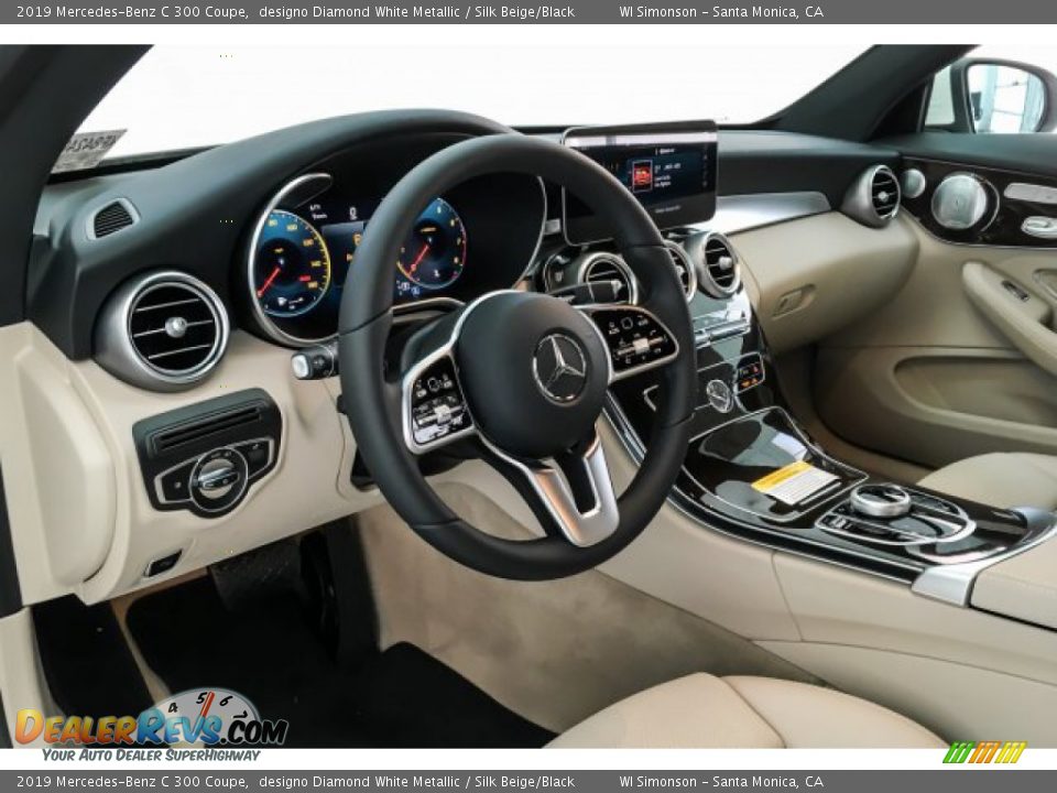 2019 Mercedes-Benz C 300 Coupe designo Diamond White Metallic / Silk Beige/Black Photo #4