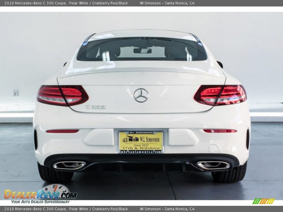 2019 Mercedes-Benz C 300 Coupe Polar White / Cranberry Red/Black Photo #3