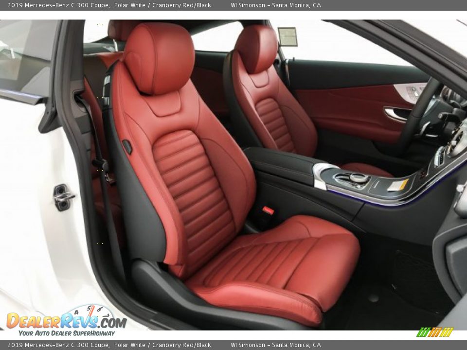2019 Mercedes-Benz C 300 Coupe Polar White / Cranberry Red/Black Photo #5