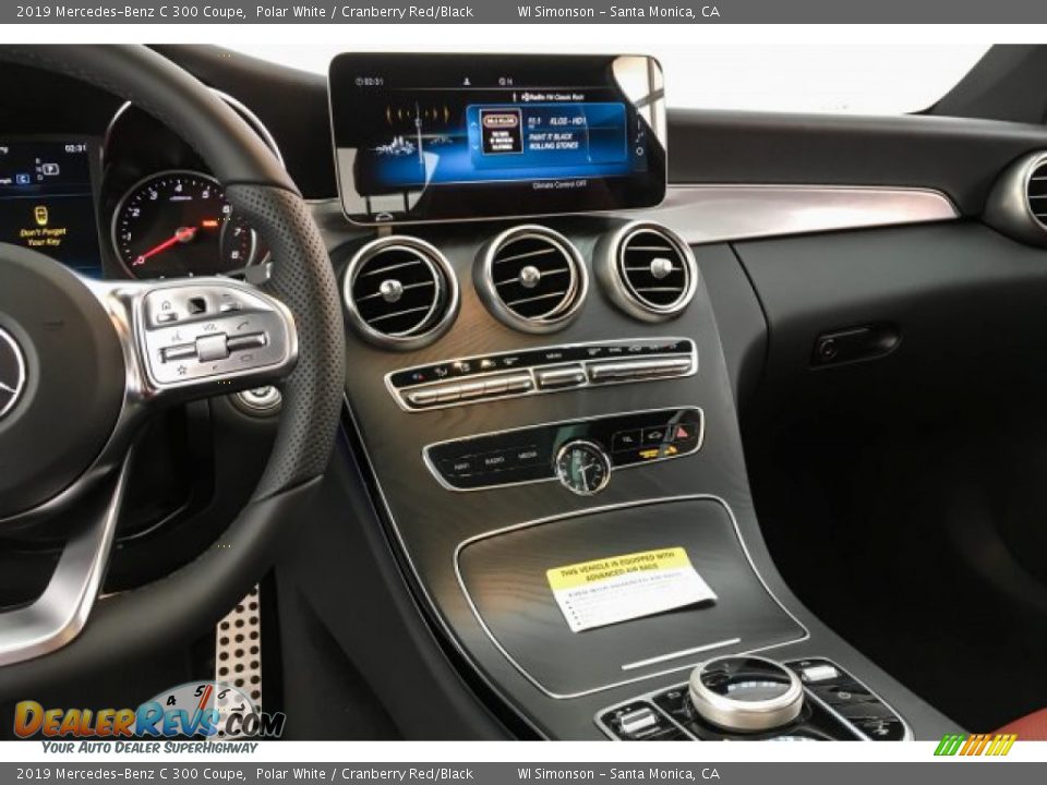 2019 Mercedes-Benz C 300 Coupe Polar White / Cranberry Red/Black Photo #6