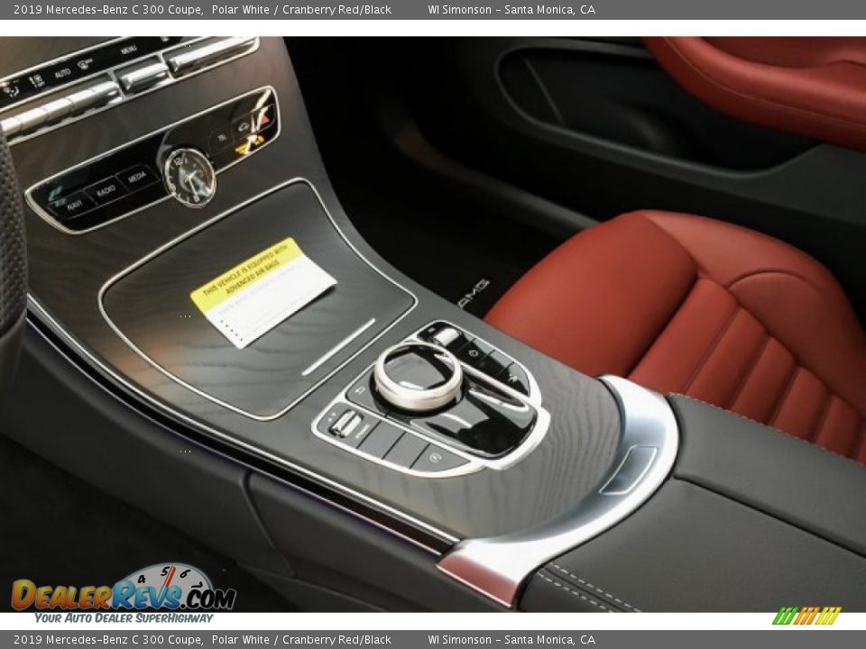 2019 Mercedes-Benz C 300 Coupe Polar White / Cranberry Red/Black Photo #7