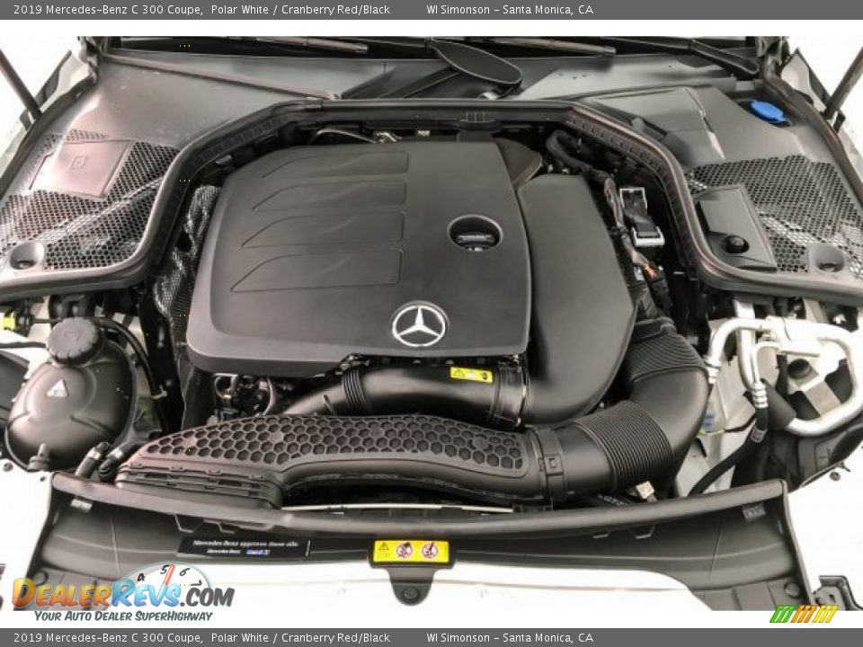 2019 Mercedes-Benz C 300 Coupe Polar White / Cranberry Red/Black Photo #8