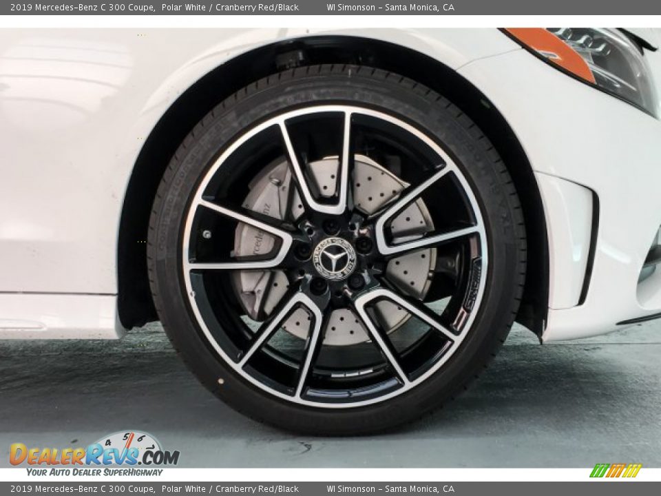 2019 Mercedes-Benz C 300 Coupe Polar White / Cranberry Red/Black Photo #9