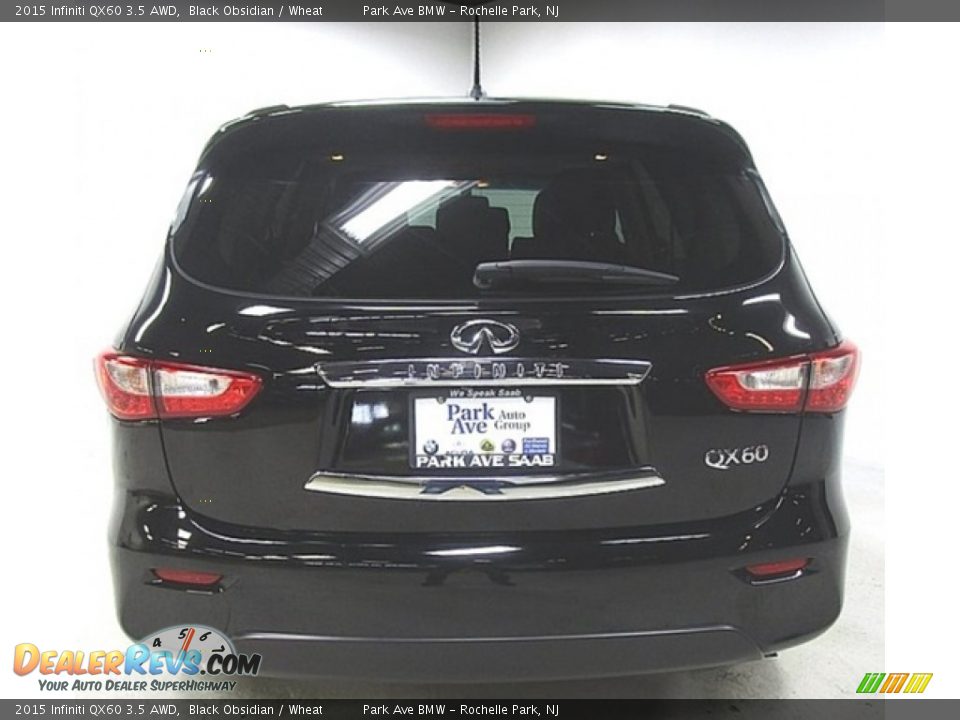 2015 Infiniti QX60 3.5 AWD Black Obsidian / Wheat Photo #3