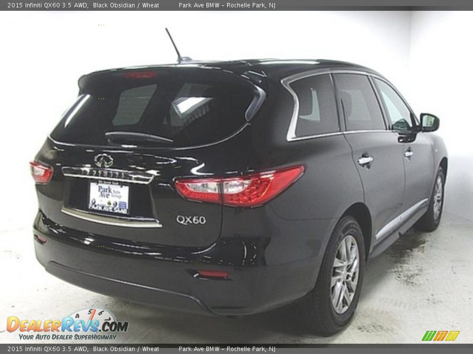 2015 Infiniti QX60 3.5 AWD Black Obsidian / Wheat Photo #4