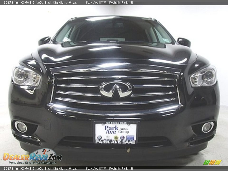 2015 Infiniti QX60 3.5 AWD Black Obsidian / Wheat Photo #6