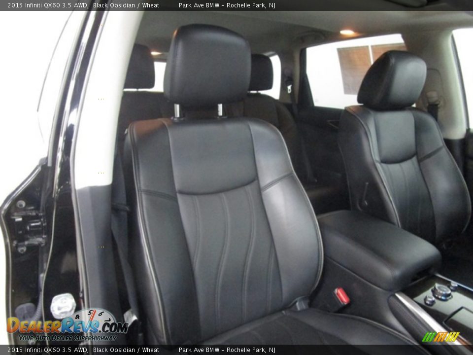 2015 Infiniti QX60 3.5 AWD Black Obsidian / Wheat Photo #16