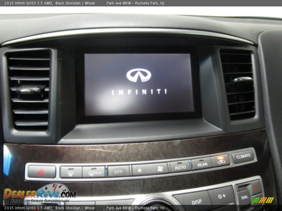 2015 Infiniti QX60 3.5 AWD Black Obsidian / Wheat Photo #29