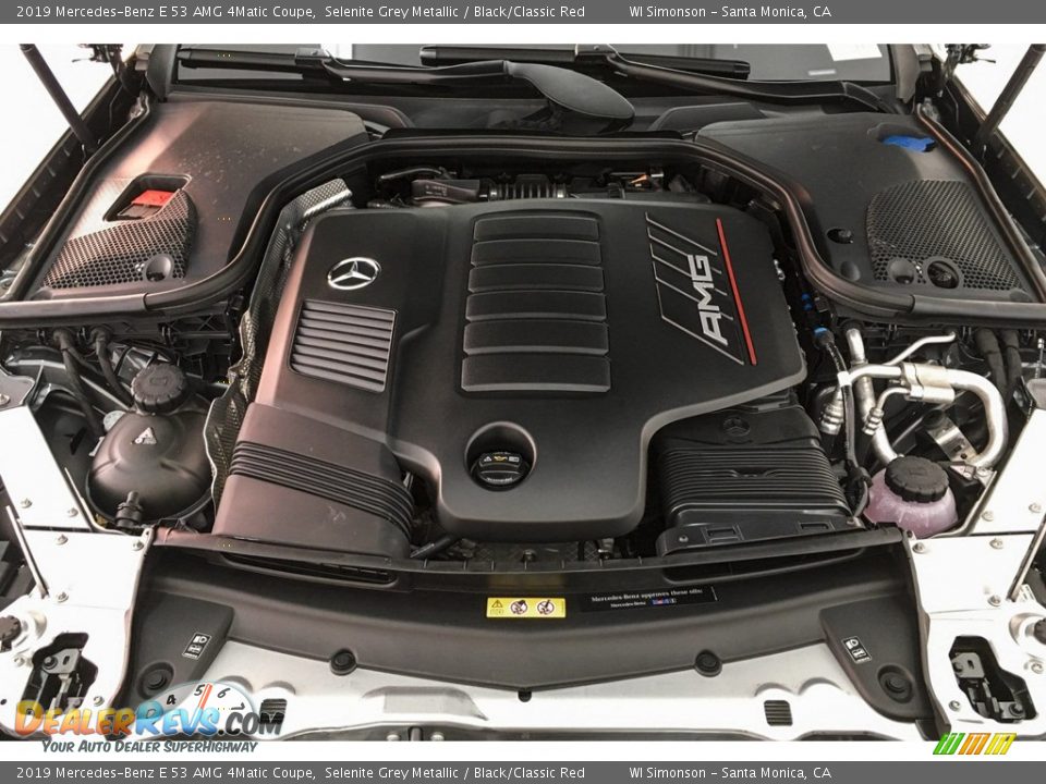 2019 Mercedes-Benz E 53 AMG 4Matic Coupe Selenite Grey Metallic / Black/Classic Red Photo #8