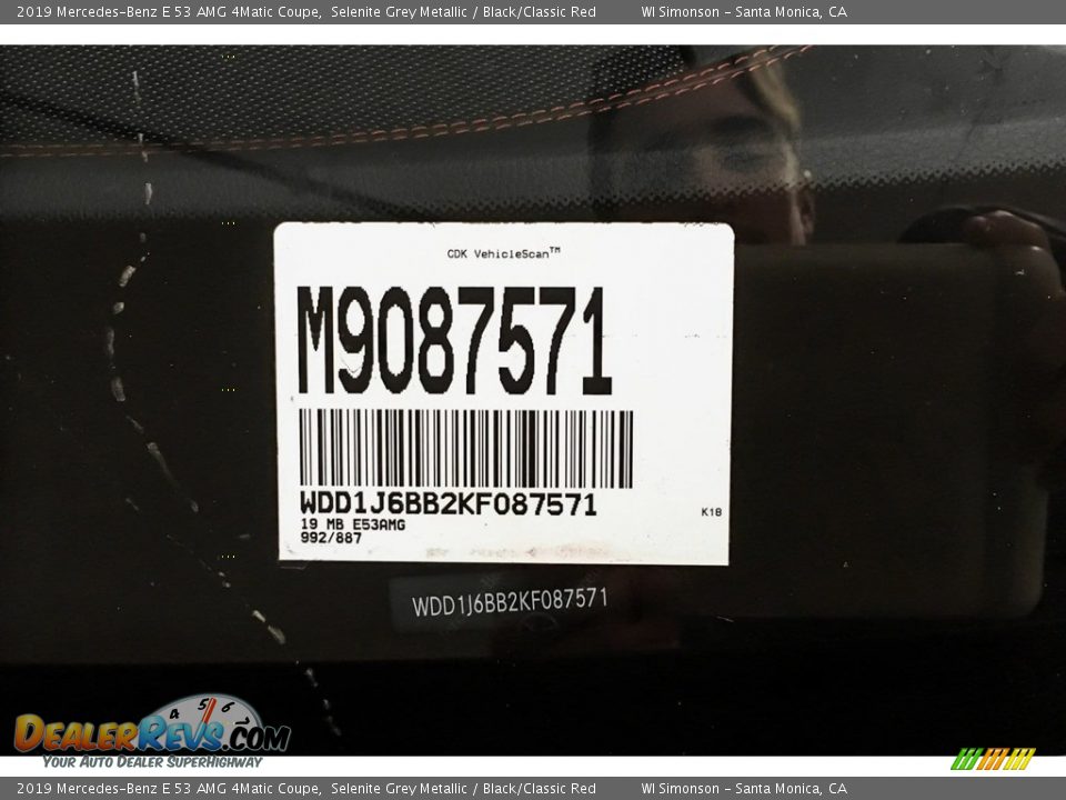 2019 Mercedes-Benz E 53 AMG 4Matic Coupe Selenite Grey Metallic / Black/Classic Red Photo #11
