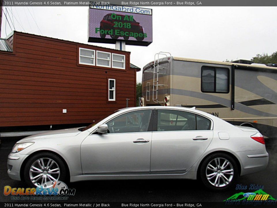 2011 Hyundai Genesis 4.6 Sedan Platinum Metallic / Jet Black Photo #2