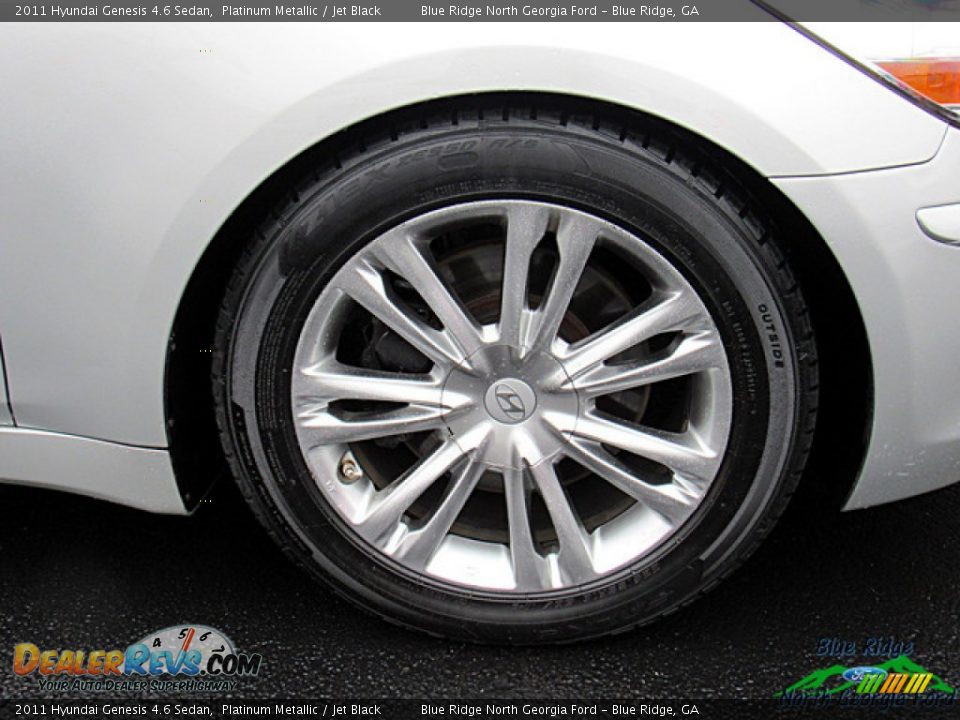 2011 Hyundai Genesis 4.6 Sedan Platinum Metallic / Jet Black Photo #9
