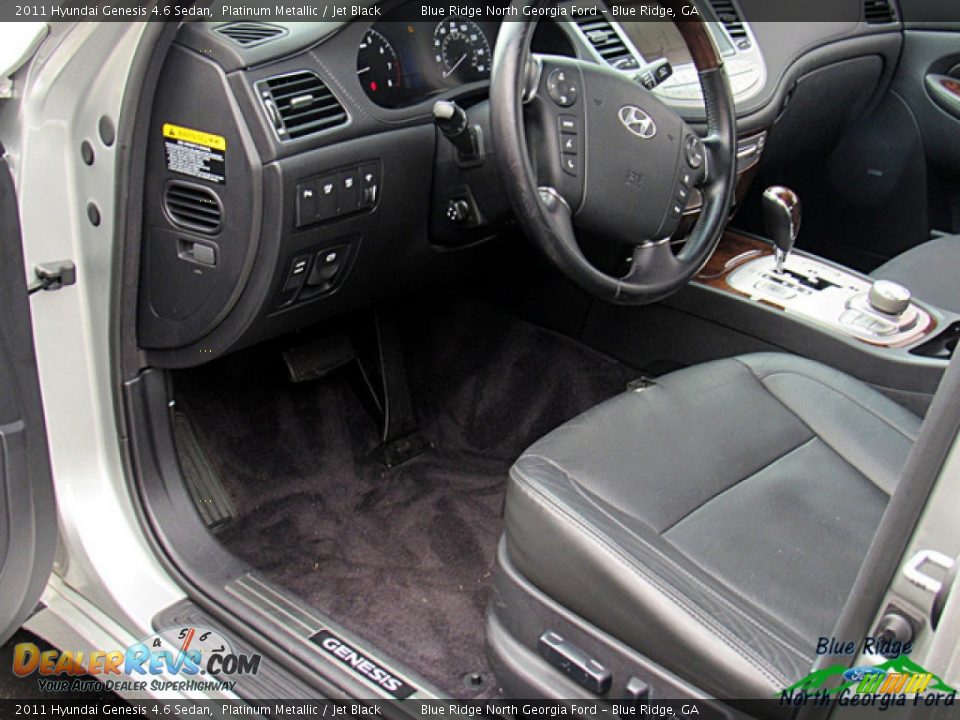 2011 Hyundai Genesis 4.6 Sedan Platinum Metallic / Jet Black Photo #11