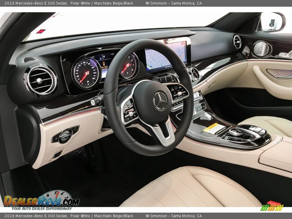 2019 Mercedes-Benz E 300 Sedan Polar White / Macchiato Beige/Black Photo #4