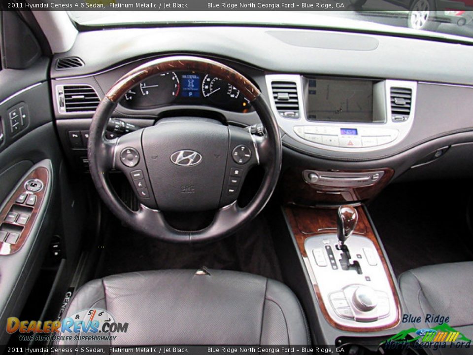 2011 Hyundai Genesis 4.6 Sedan Platinum Metallic / Jet Black Photo #17