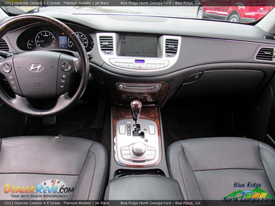 2011 Hyundai Genesis 4.6 Sedan Platinum Metallic / Jet Black Photo #18