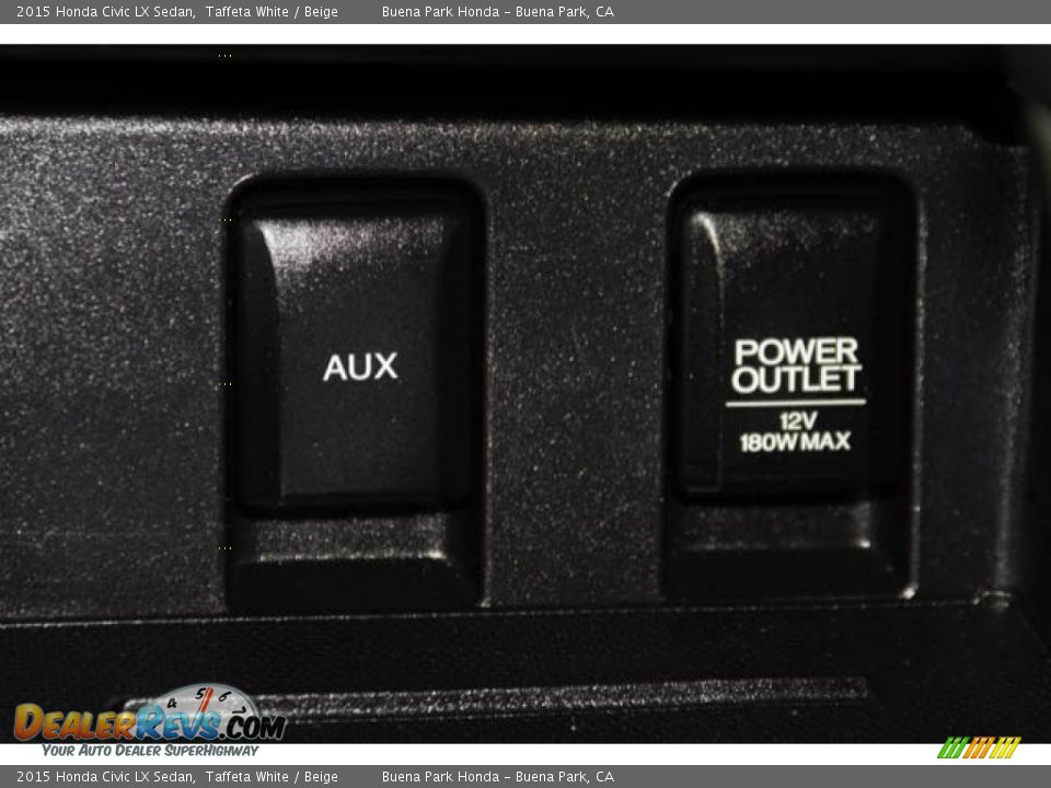2015 Honda Civic LX Sedan Taffeta White / Beige Photo #15
