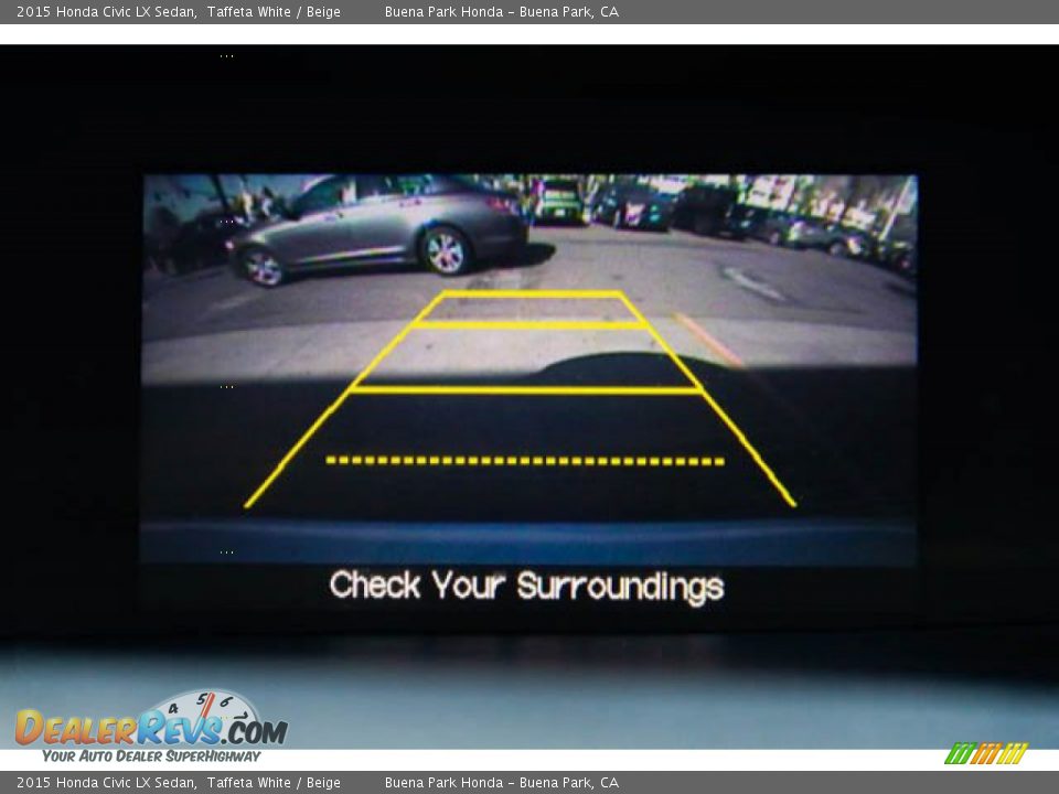 2015 Honda Civic LX Sedan Taffeta White / Beige Photo #24