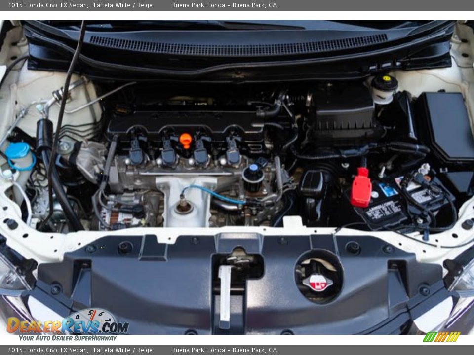 2015 Honda Civic LX Sedan Taffeta White / Beige Photo #30