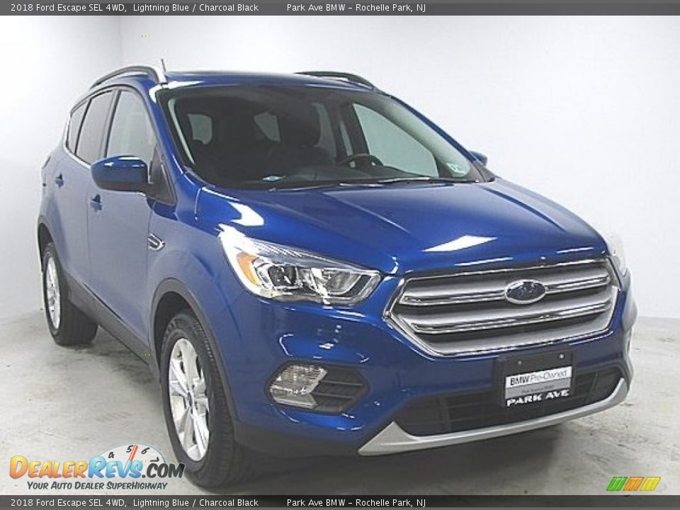 2018 Ford Escape SEL 4WD Lightning Blue / Charcoal Black Photo #7