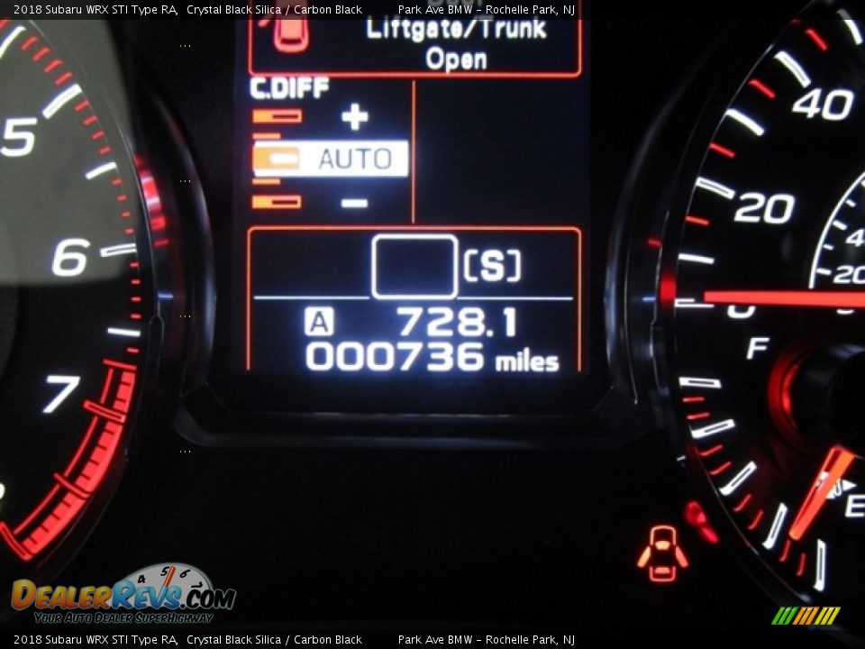 2018 Subaru WRX STI Type RA Crystal Black Silica / Carbon Black Photo #23