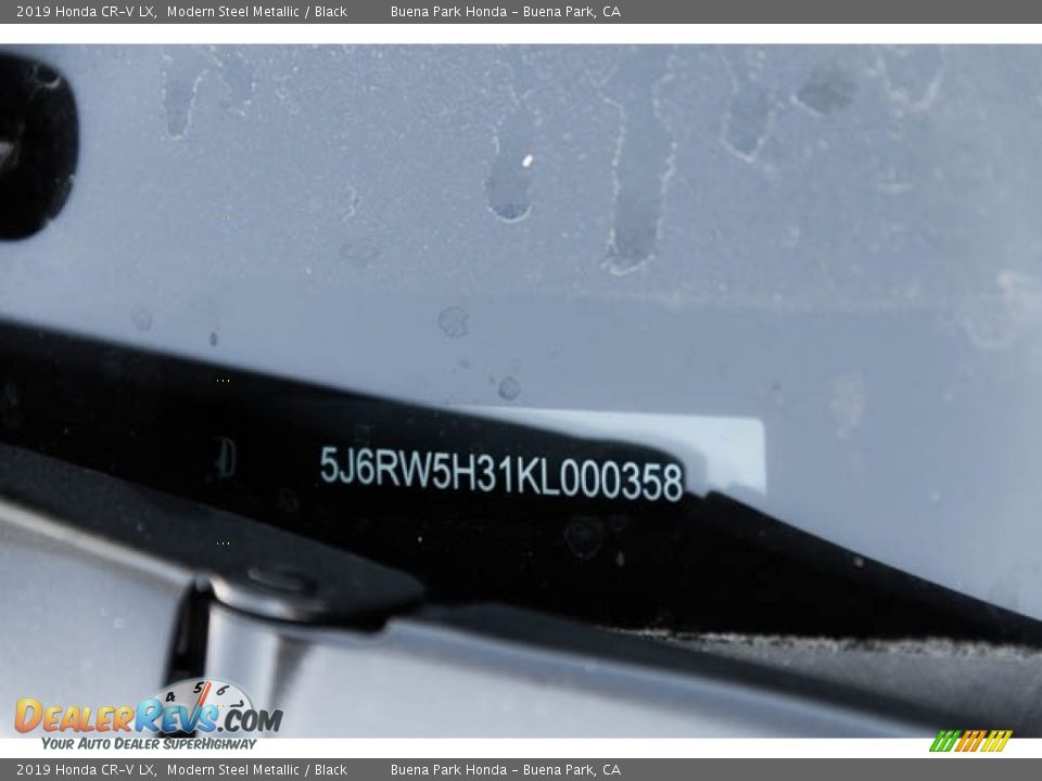 2019 Honda CR-V LX Modern Steel Metallic / Black Photo #16