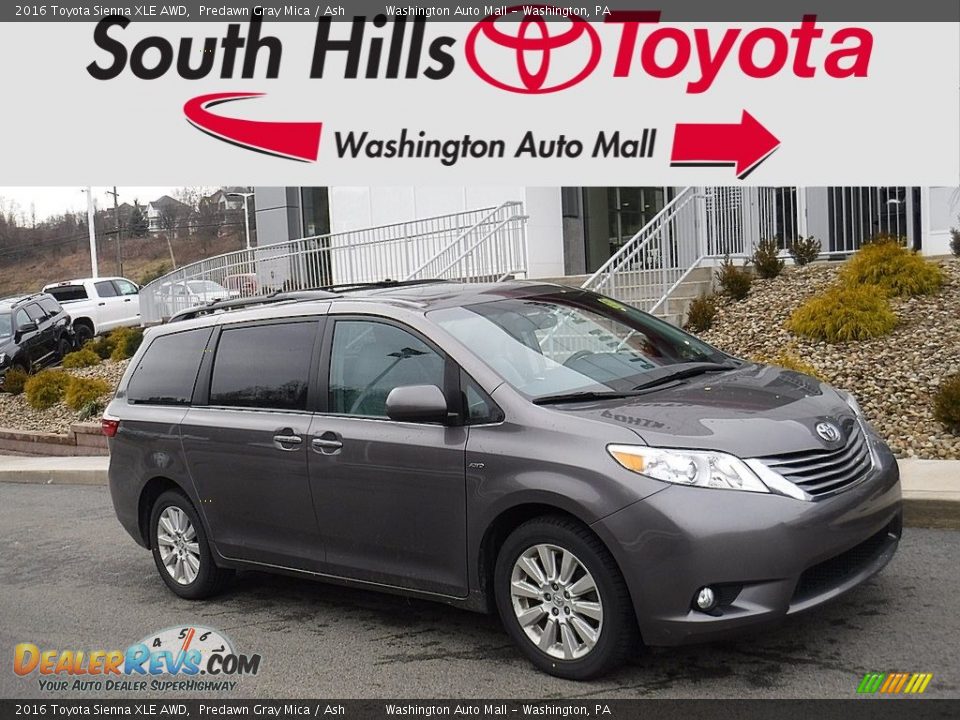 2016 Toyota Sienna XLE AWD Predawn Gray Mica / Ash Photo #1