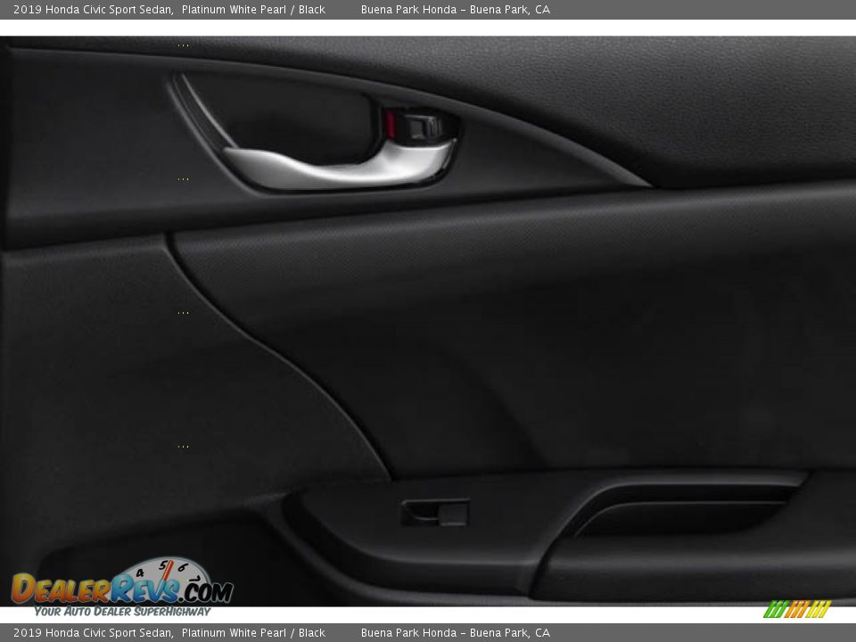 2019 Honda Civic Sport Sedan Platinum White Pearl / Black Photo #36