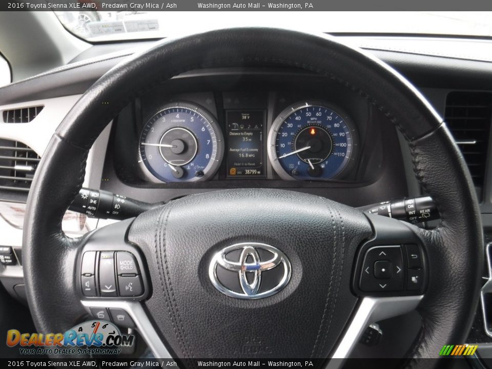 2016 Toyota Sienna XLE AWD Predawn Gray Mica / Ash Photo #22