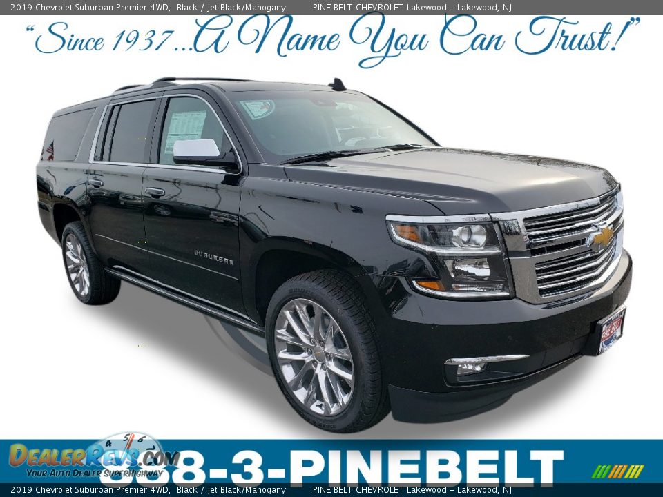 2019 Chevrolet Suburban Premier 4WD Black / Jet Black/Mahogany Photo #1