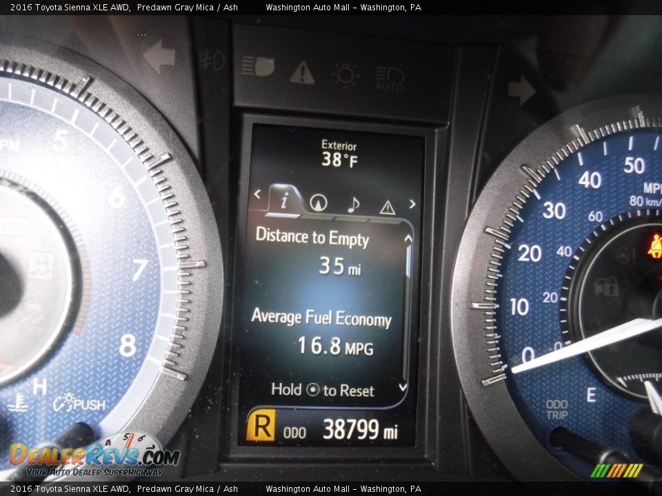2016 Toyota Sienna XLE AWD Predawn Gray Mica / Ash Photo #30