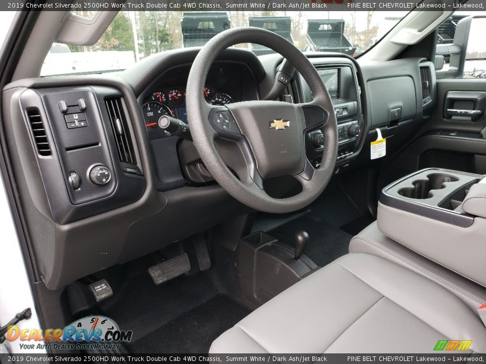 2019 Chevrolet Silverado 2500HD Work Truck Double Cab 4WD Chassis Summit White / Dark Ash/Jet Black Photo #7