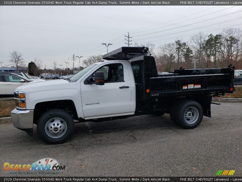 2019 Chevrolet Silverado 3500HD Work Truck Regular Cab 4x4 Dump Truck Summit White / Dark Ash/Jet Black Photo #3