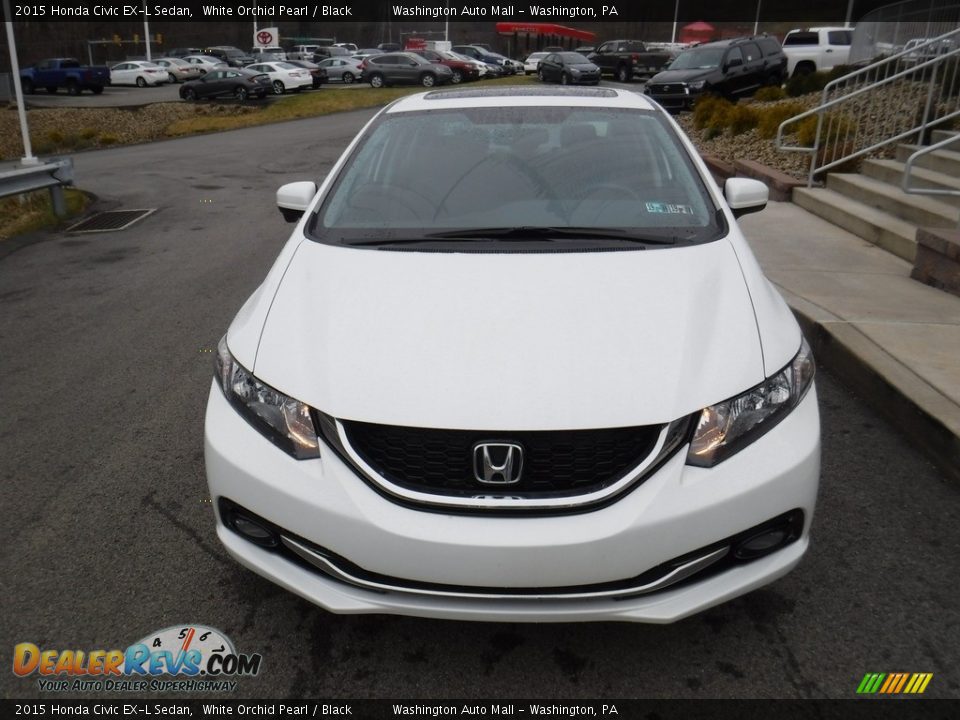 2015 Honda Civic EX-L Sedan White Orchid Pearl / Black Photo #4