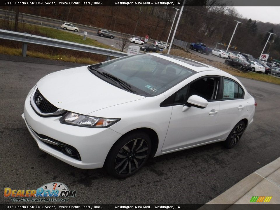 2015 Honda Civic EX-L Sedan White Orchid Pearl / Black Photo #5
