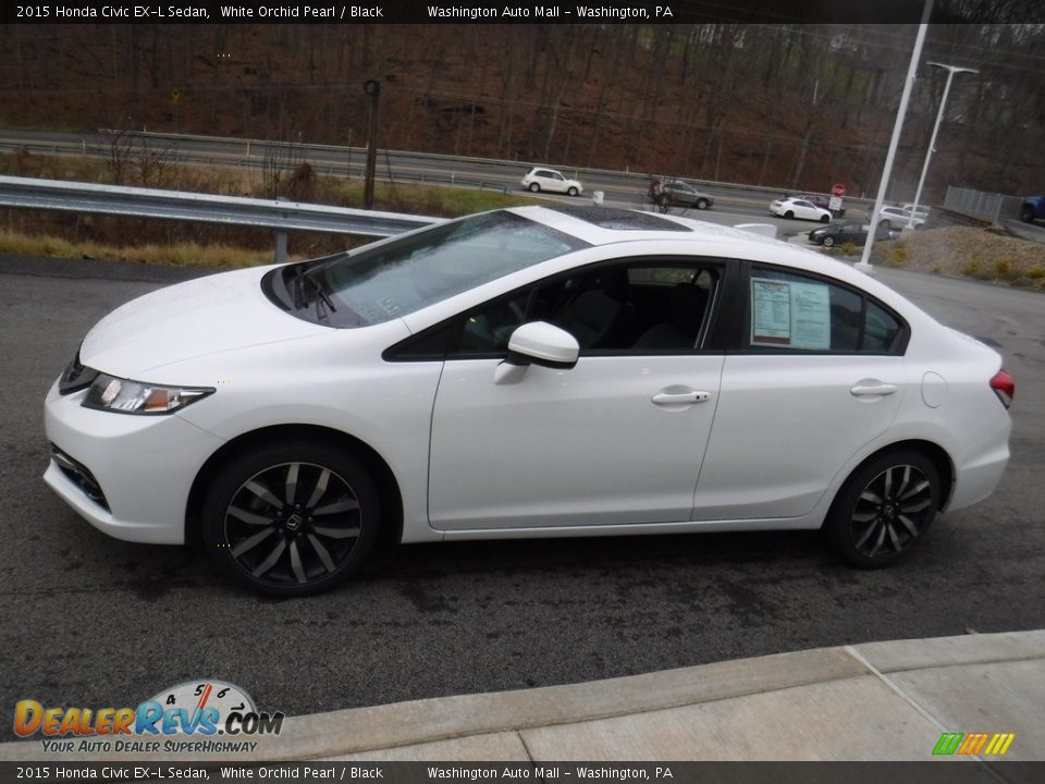 2015 Honda Civic EX-L Sedan White Orchid Pearl / Black Photo #6