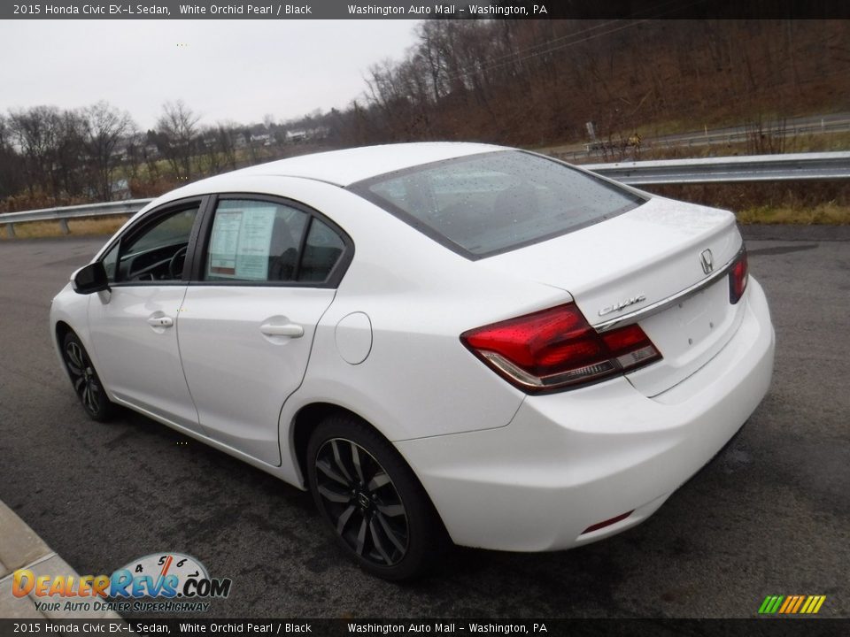 2015 Honda Civic EX-L Sedan White Orchid Pearl / Black Photo #7