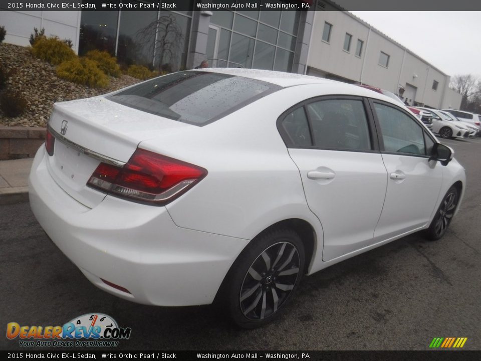 2015 Honda Civic EX-L Sedan White Orchid Pearl / Black Photo #9