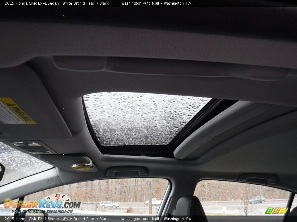 2015 Honda Civic EX-L Sedan White Orchid Pearl / Black Photo #10