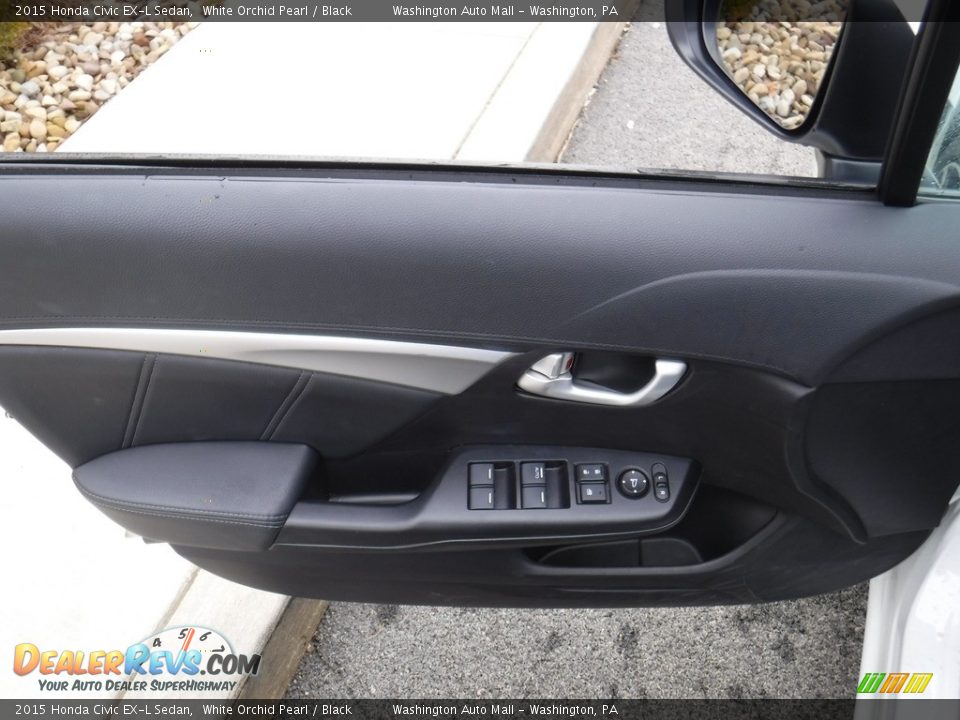 2015 Honda Civic EX-L Sedan White Orchid Pearl / Black Photo #12