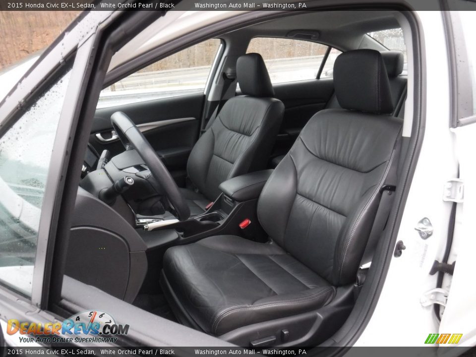 2015 Honda Civic EX-L Sedan White Orchid Pearl / Black Photo #13